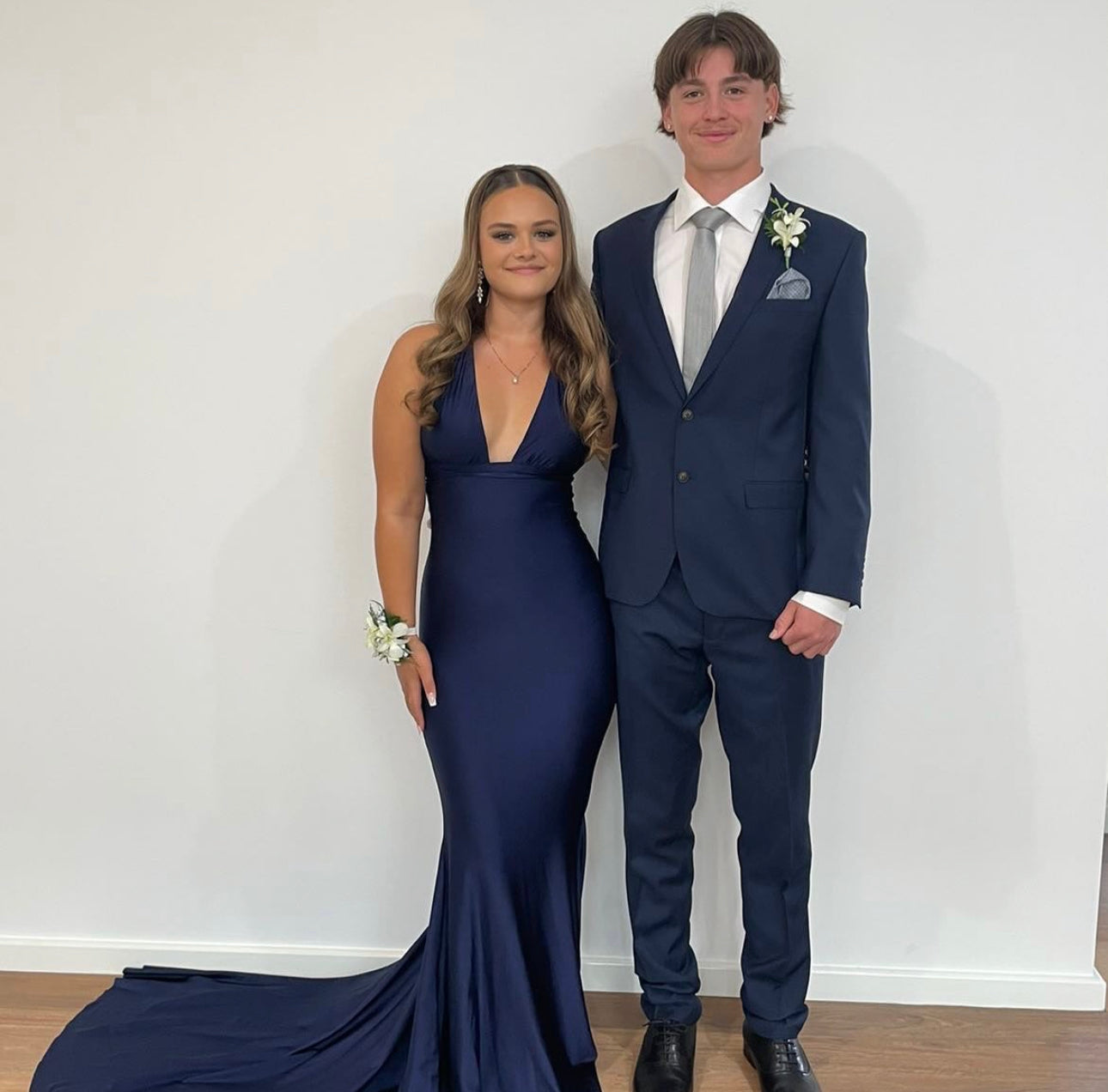 Custom Georgie Gown Train Navy