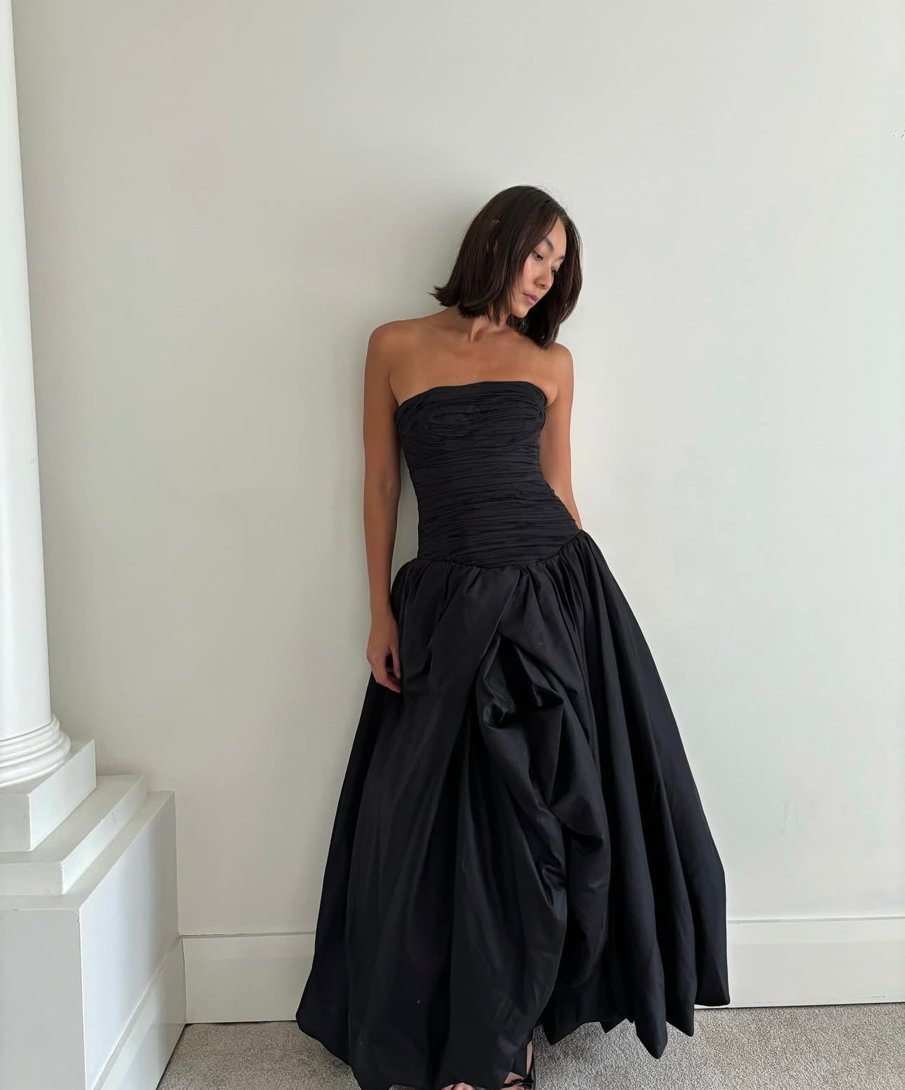 Aje Violette Bubble Hem Gown Black Hire For A Night Aje Violette Bubble Hem Gown Black Hire For A Night
