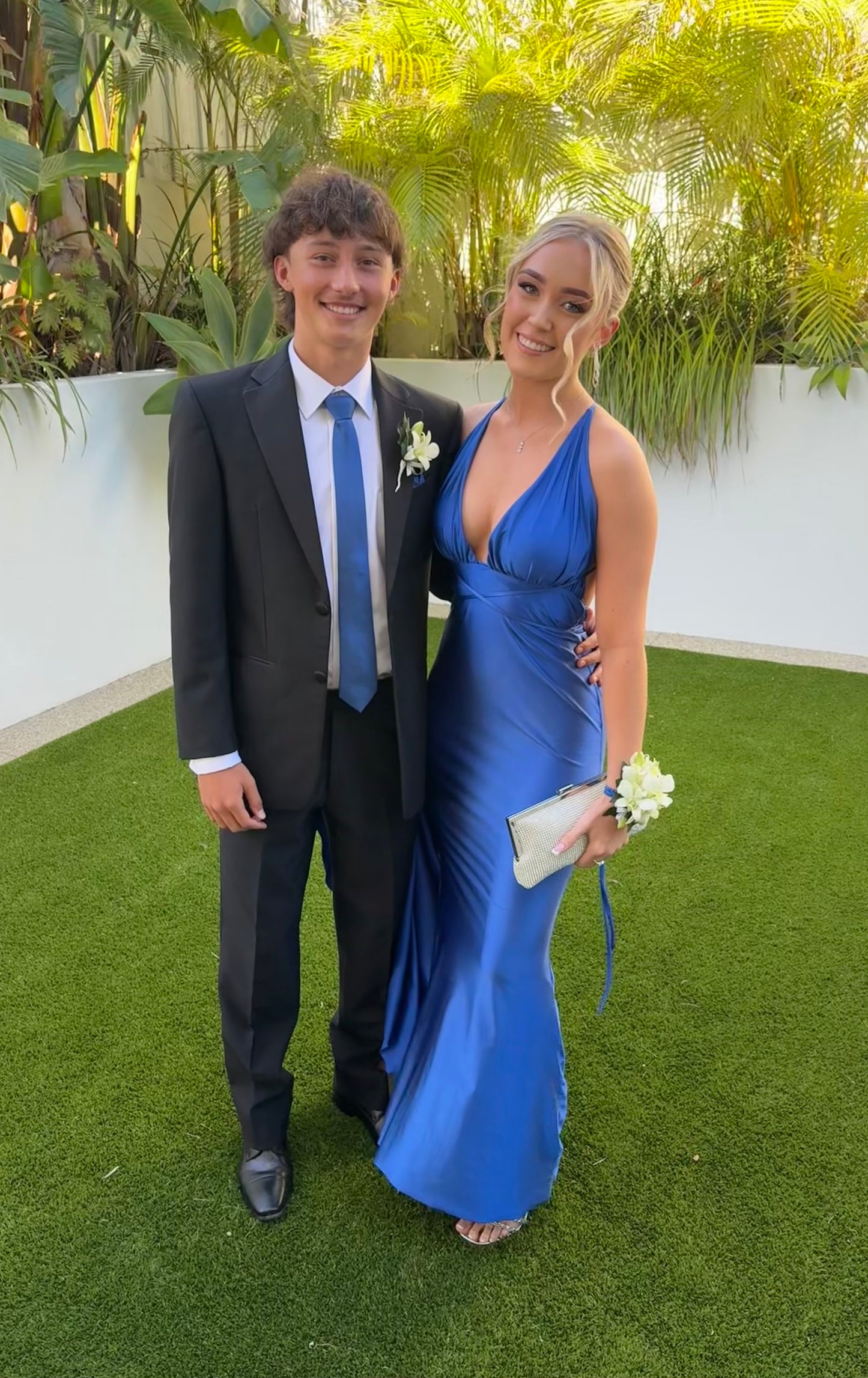 Custom Georgie Gown Train Cobalt