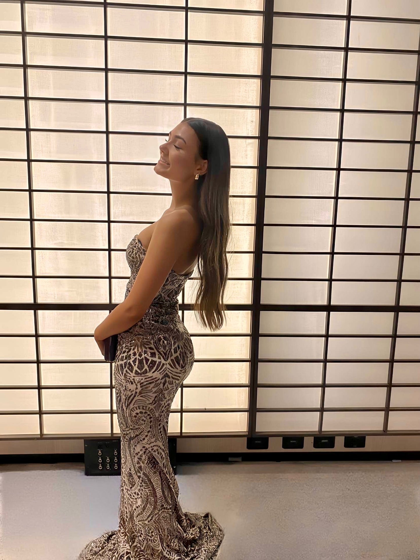 Nookie Shanina Strapless Gown Bronze