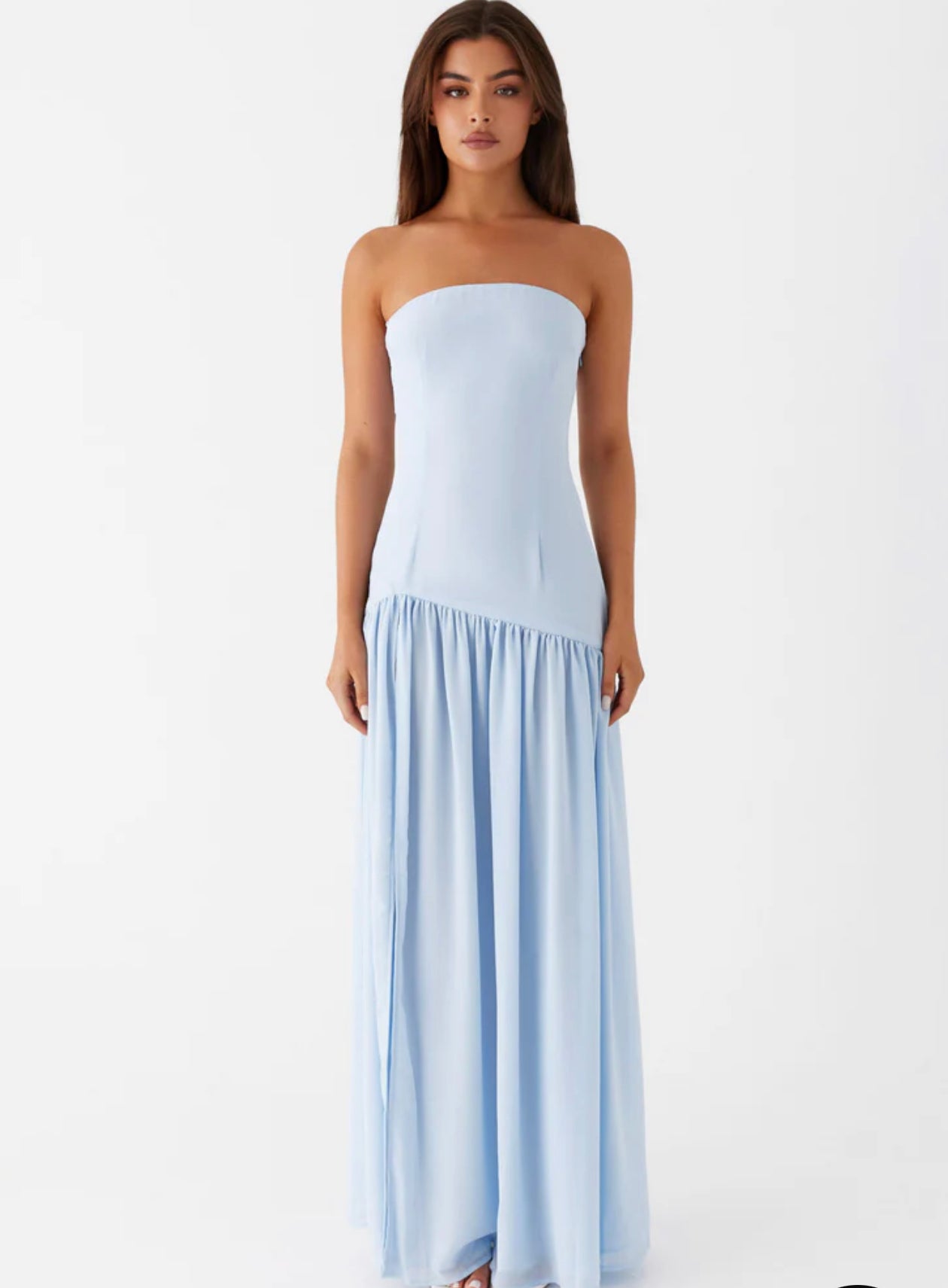 Peppermayo Eden Strapless Dress Blue – Hire For A Night