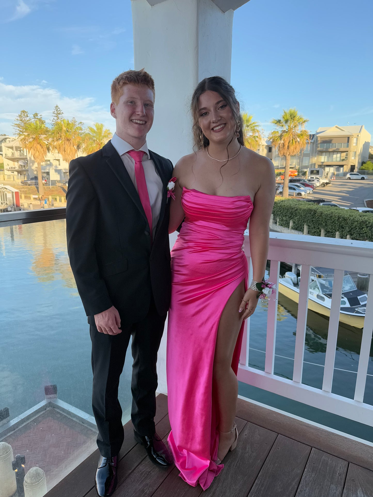 Noodz Boutique Zaria Gown Hot Pink