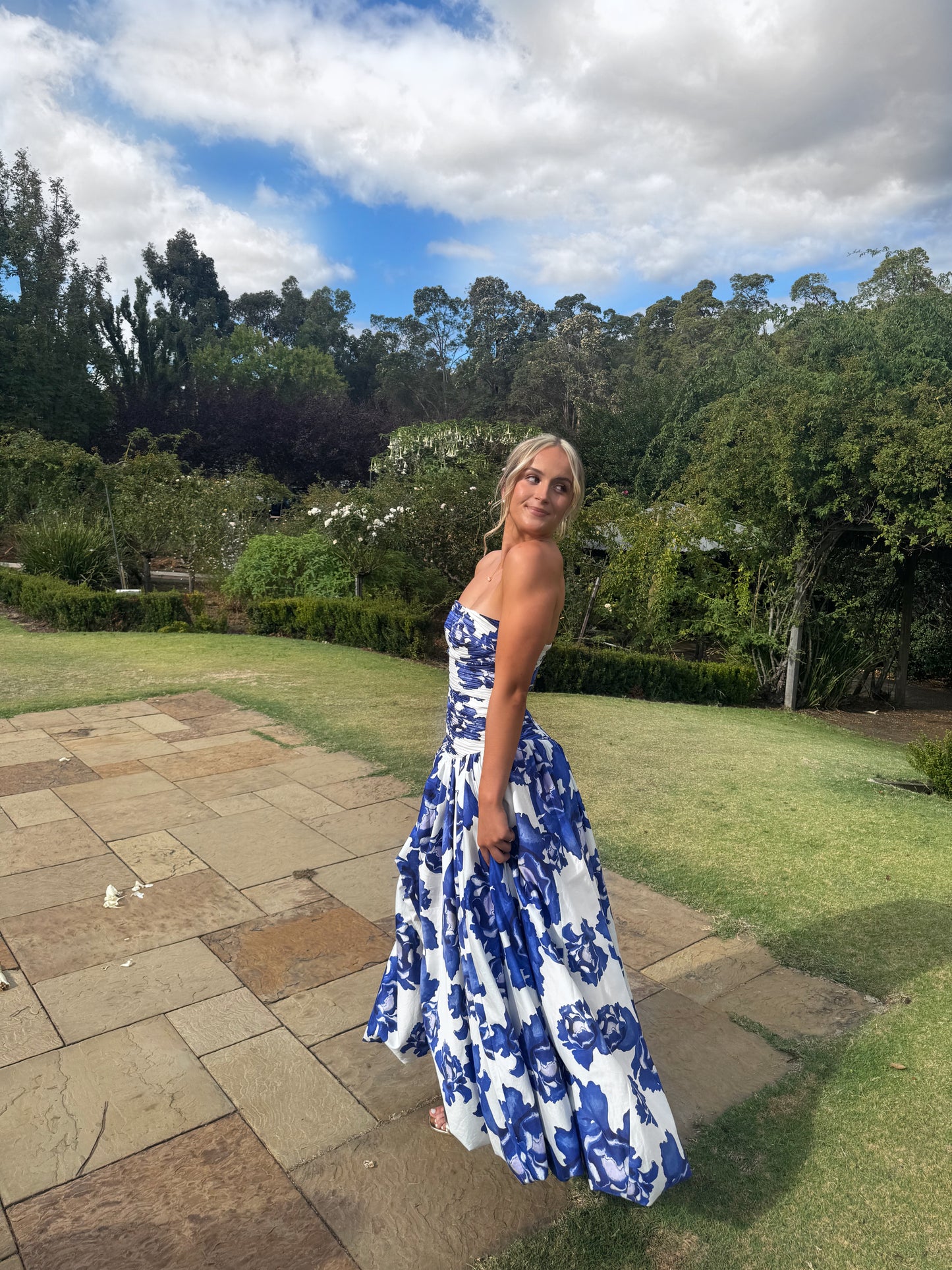 AJE Behold Gown Cobalt