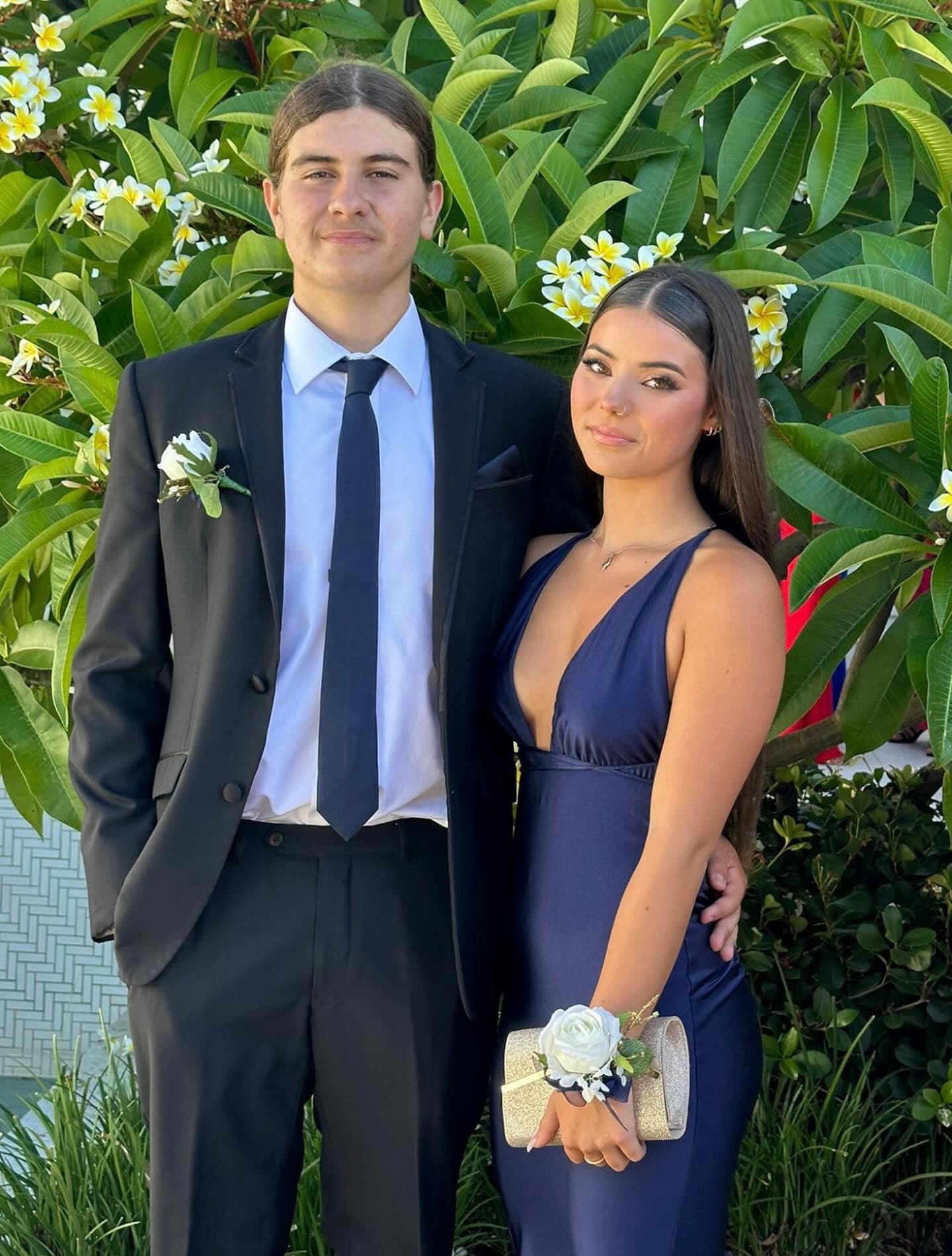 Custom Georgie Gown Train Navy