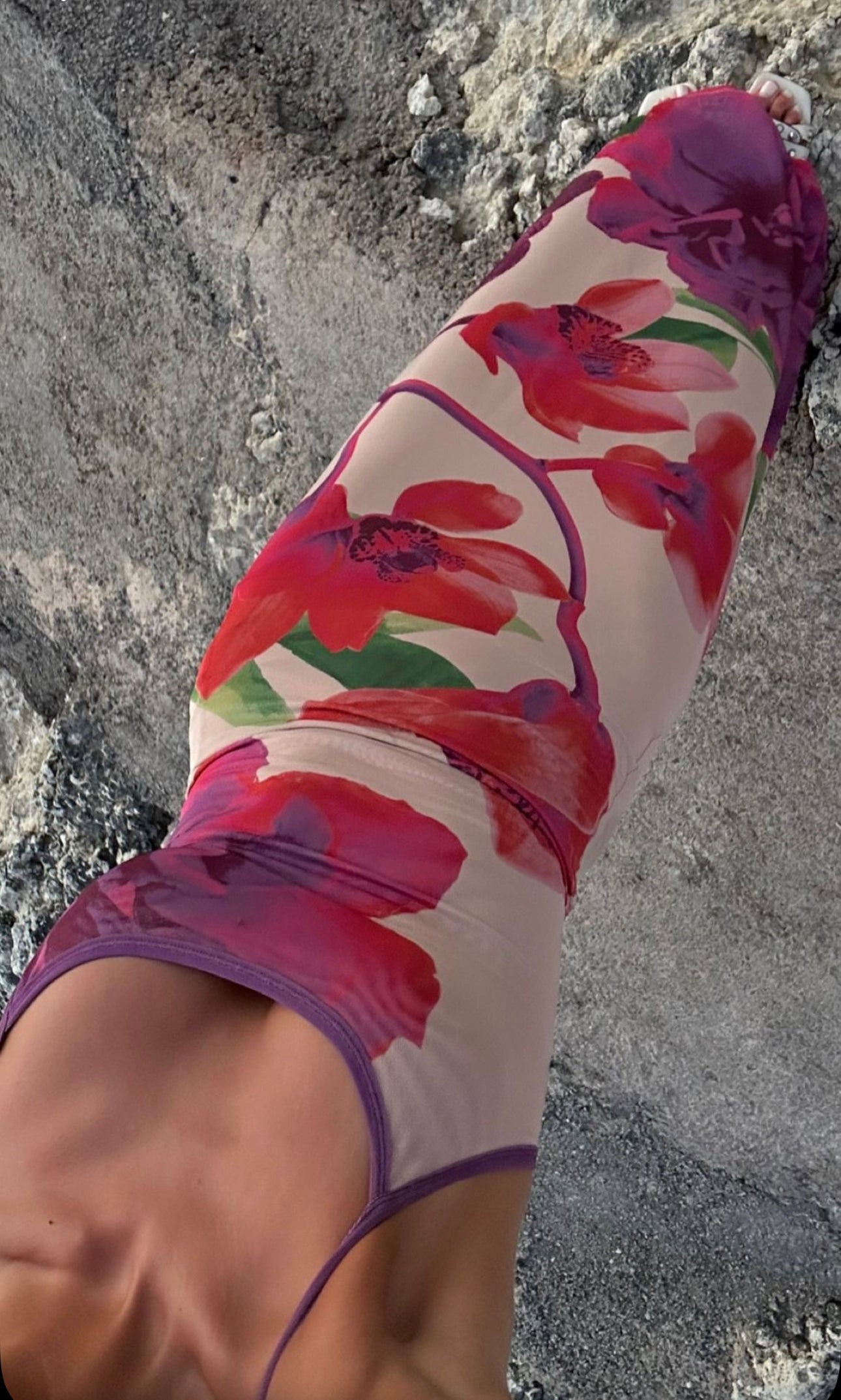 With Harper Lu Mesh Fuchsia Bloom Dress