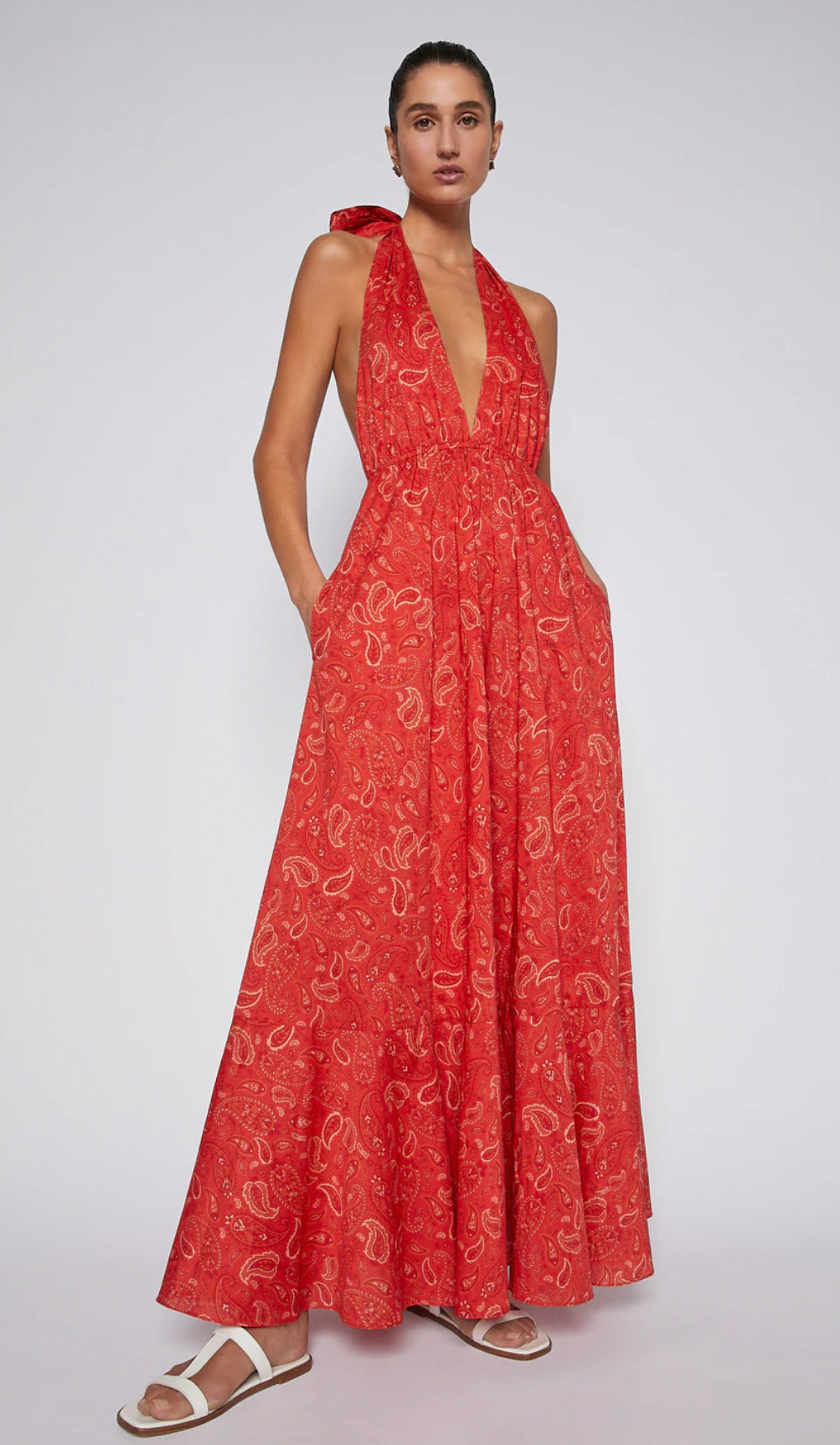 Scanlan Theodore Paisley Halter Dress