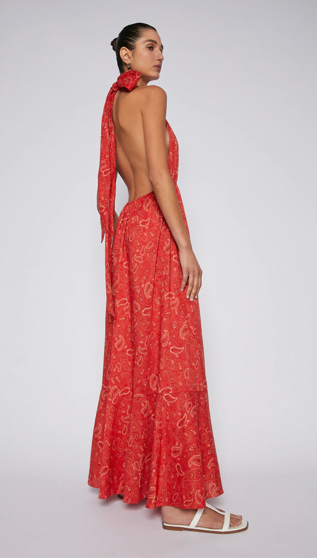 Scanlan Theodore Paisley Halter Dress