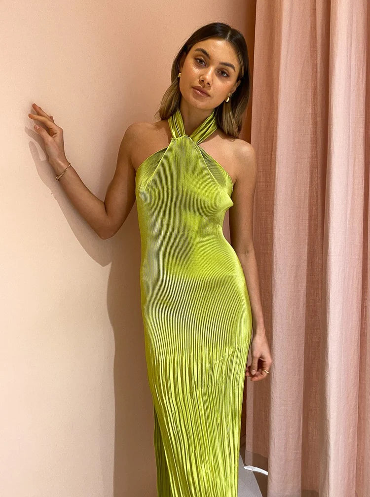 Lidee Soirée Halter Gown Apple
