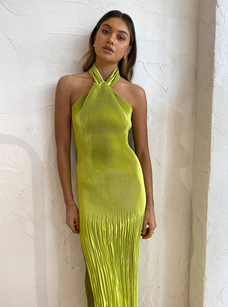 Lidee Soirée Halter Gown Apple