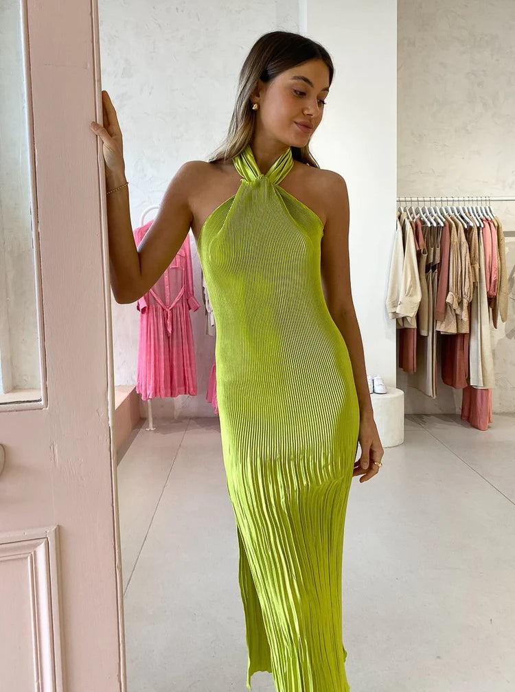 Lidee Soirée Halter Gown Apple