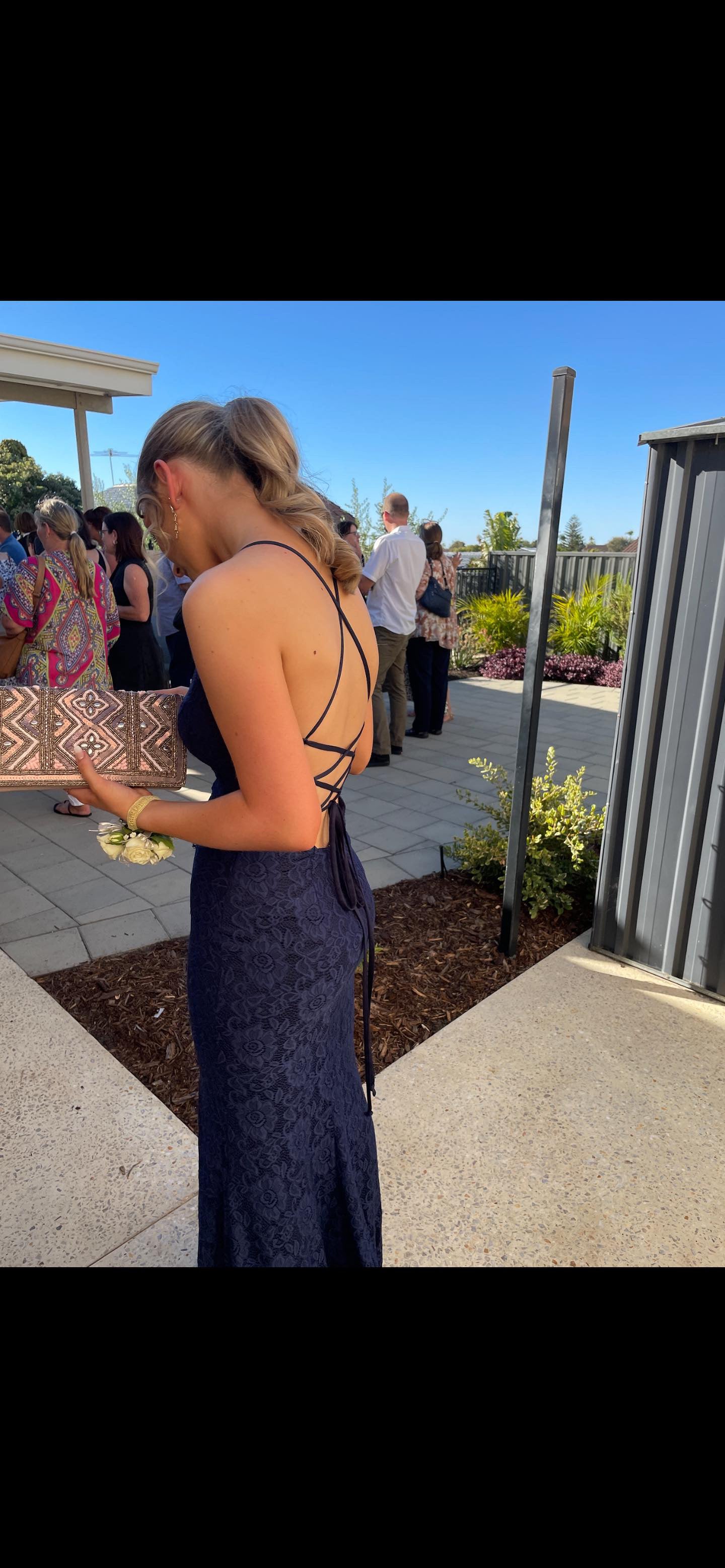 Tania Olsen India Lace Gown Navy