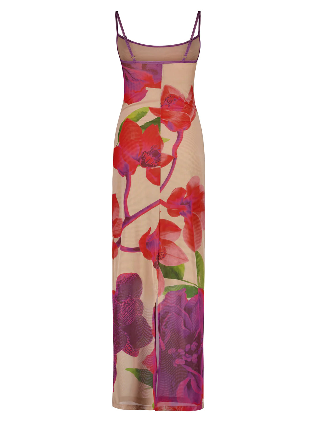 With Harper Lu Mesh Fuchsia Bloom Dress