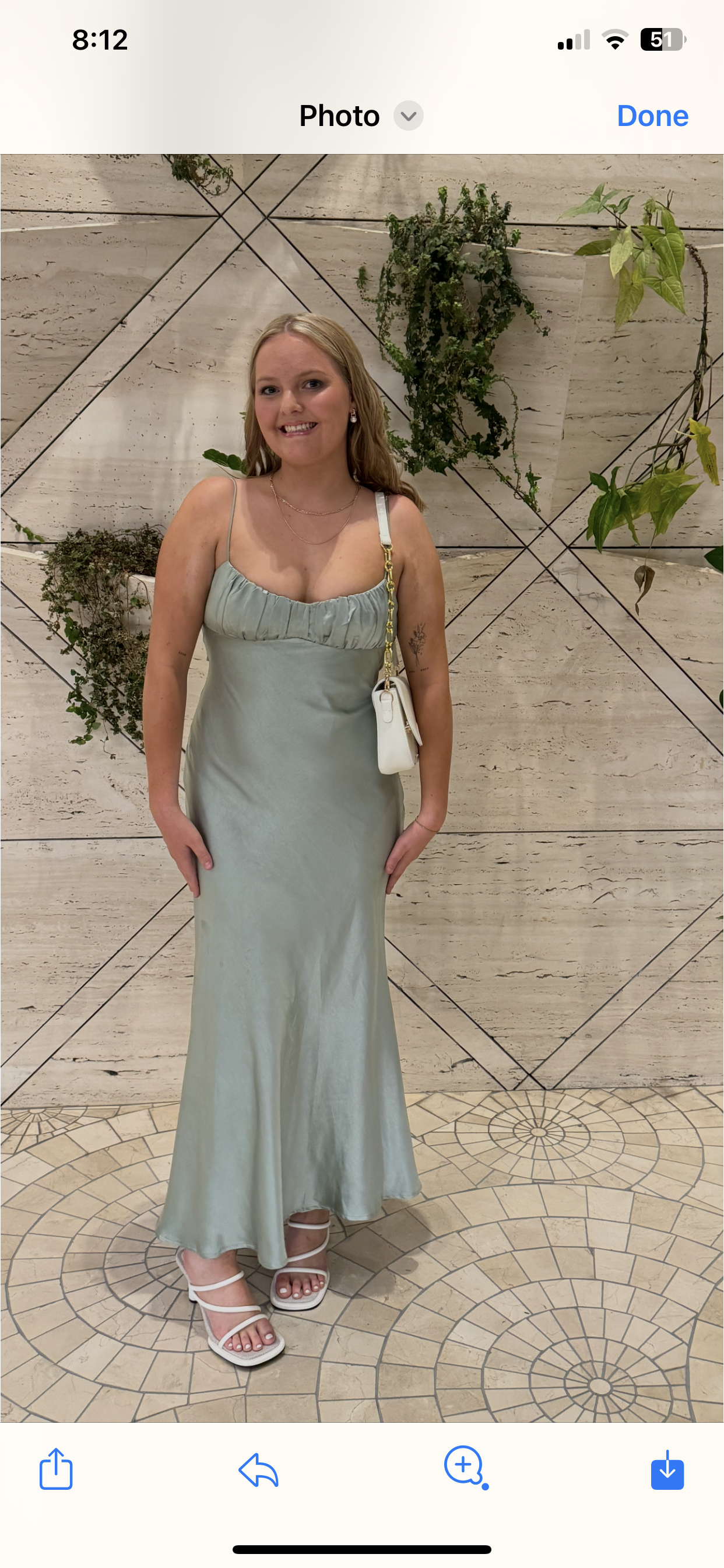 Billy J green satin gown