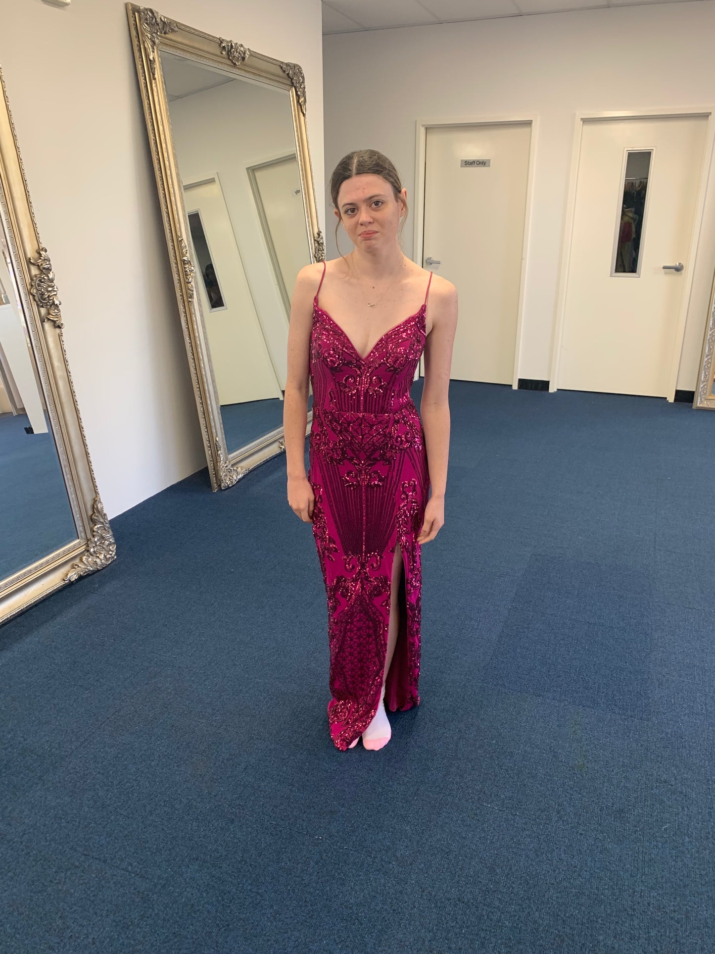 Bariano Fuschia sequin dress