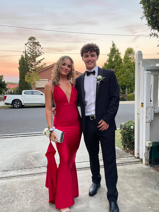 Custom Georgie Gown Train Red