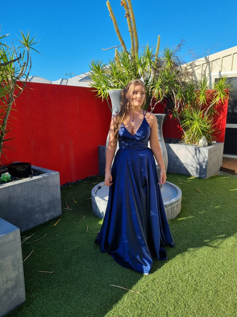 Faviana Princess Gown Navy