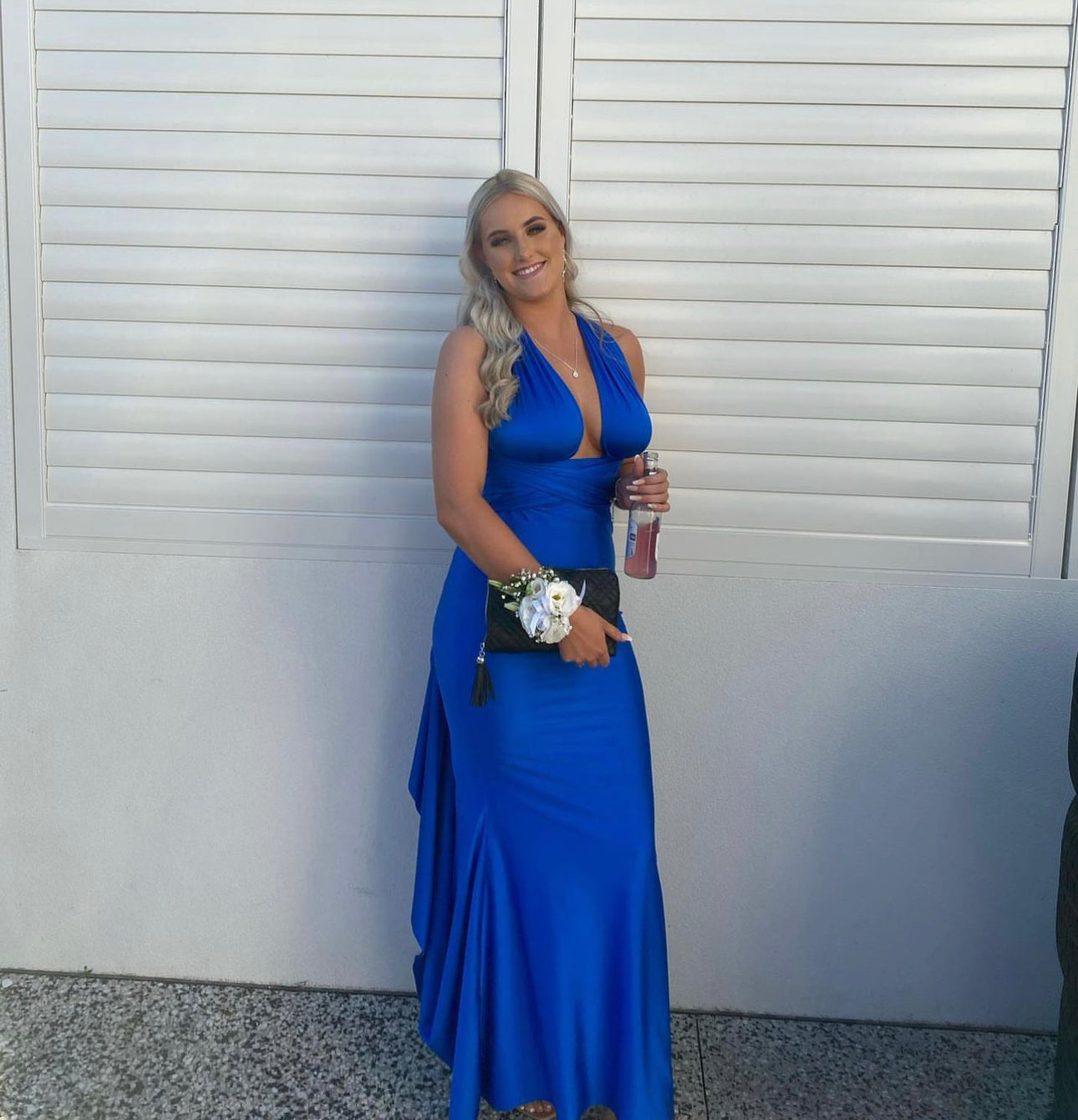 Jondon Multiwrap Gown Cobalt