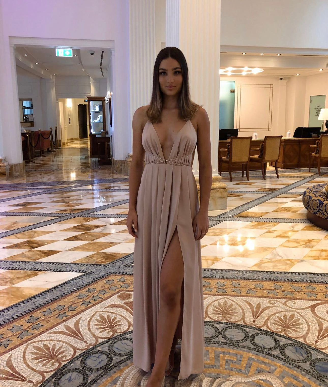 Natalie Rolt Blossom Gown Nude