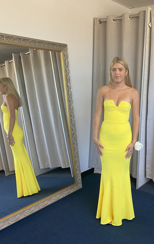 Sheike Eternity Strapless Gown Yellow