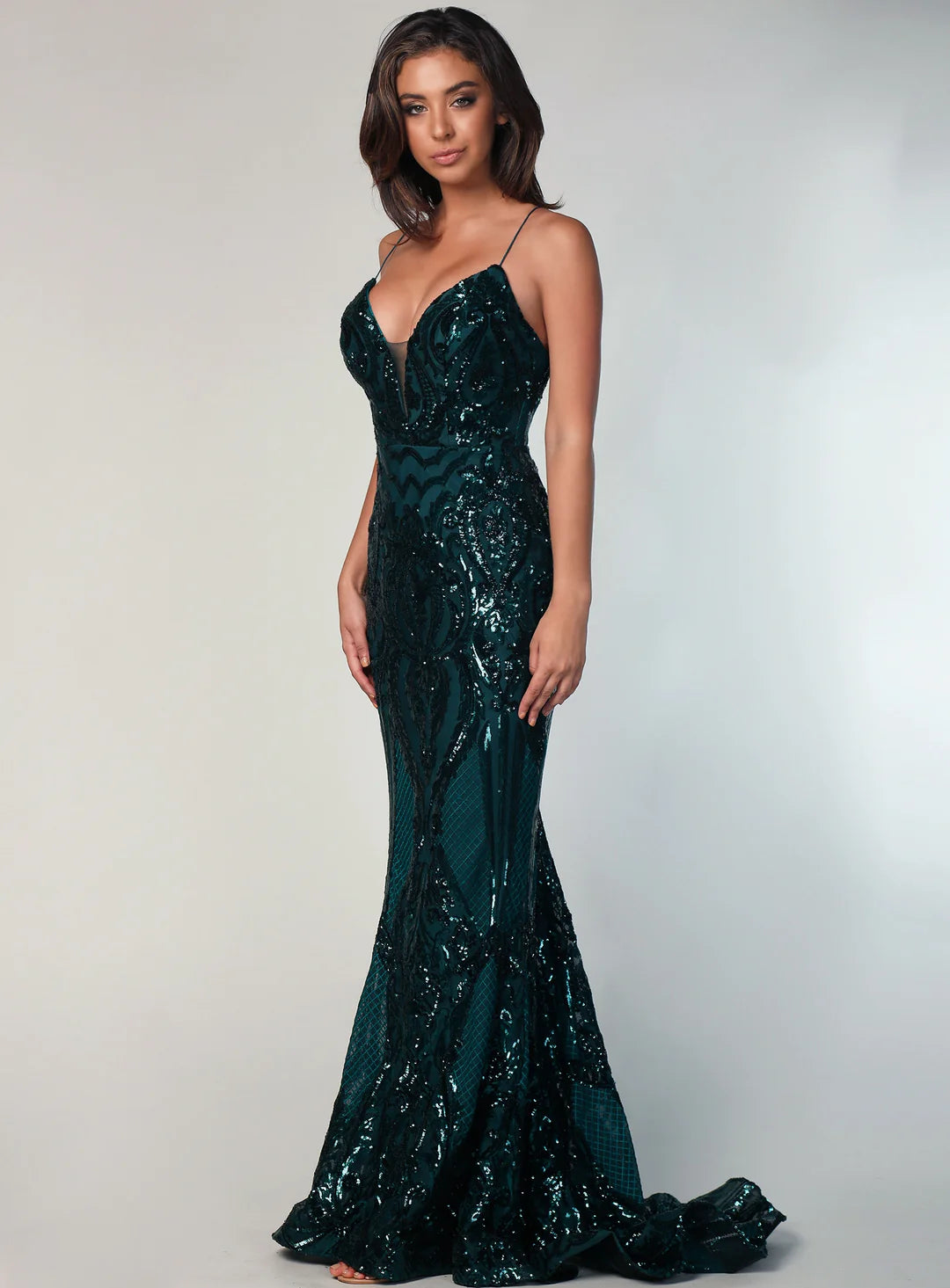 Tina Holly Delilah Gown Emerald