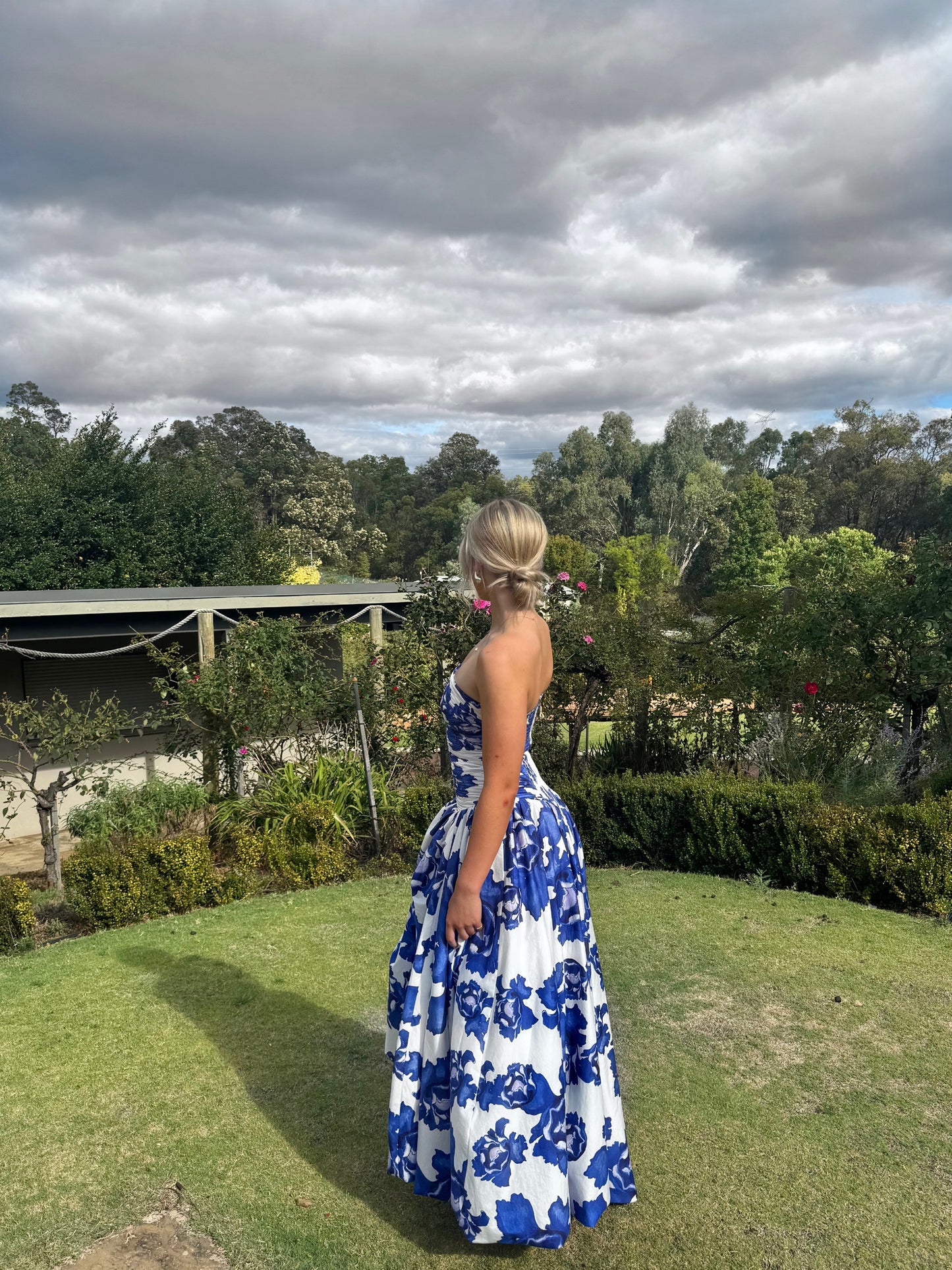 AJE Behold Gown Cobalt