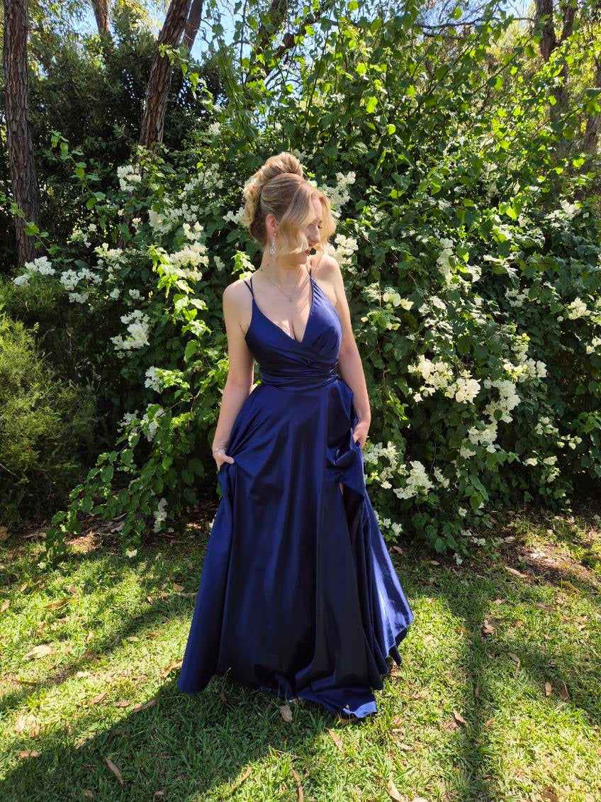 Faviana Princess Gown Navy