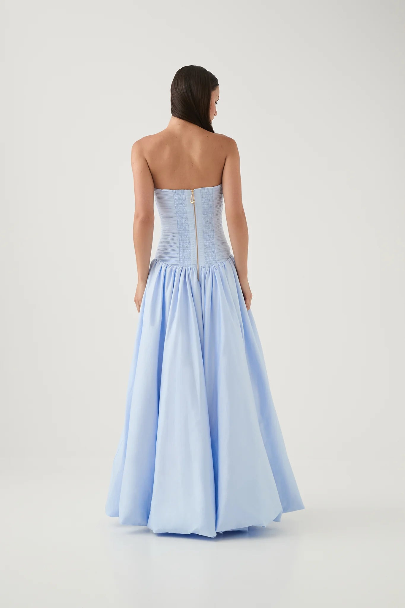 Aje Violette Bubble Hem Gown Baby Blue Hire For A Night Aje Violette Bubble Hem Gown Baby Blue Hire For A Night