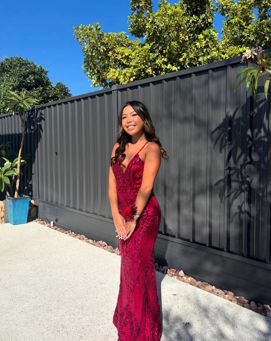 Bariano Galaxy Gown Fuchsia