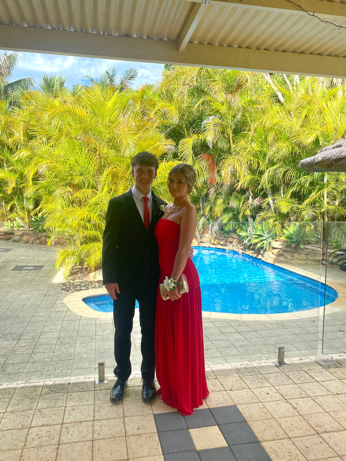 Peppermayo Eden Strapless Dress Red