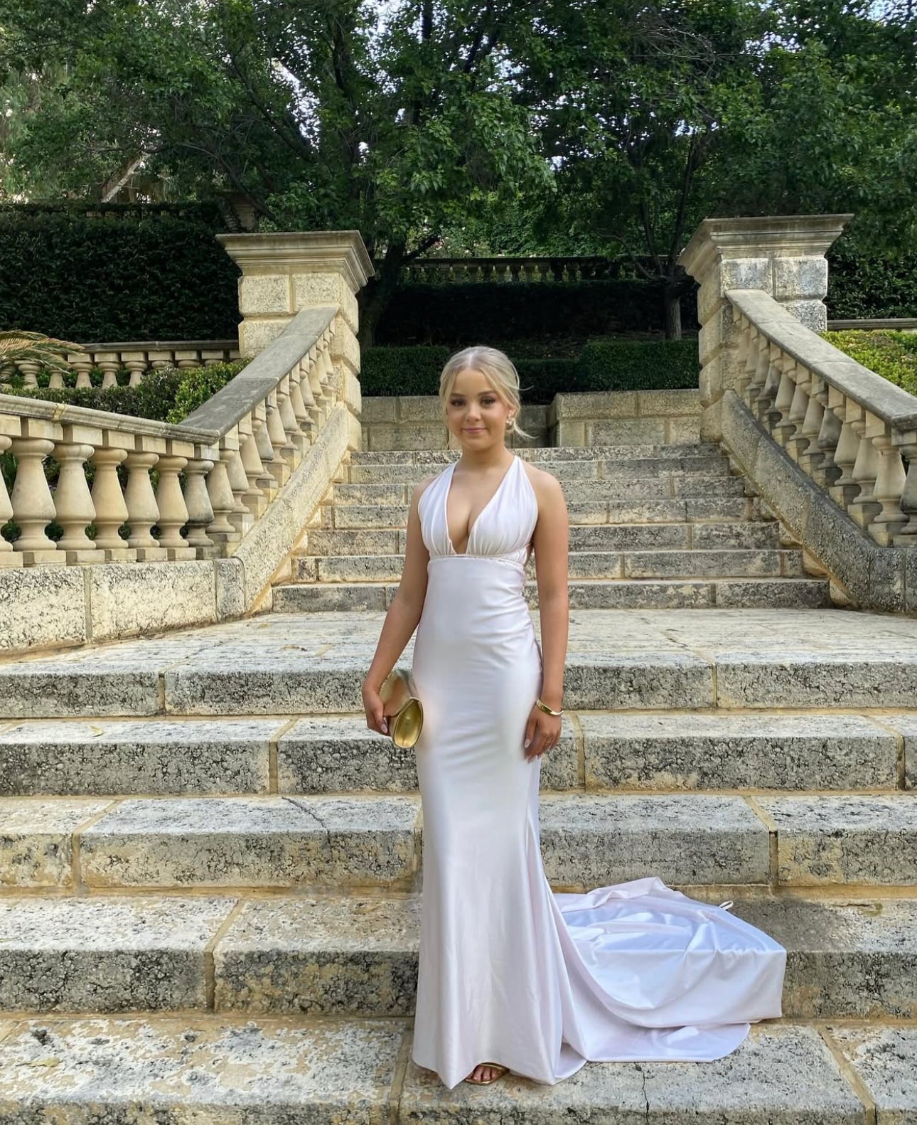 Custom Georgie Gown Train Pearl Pink