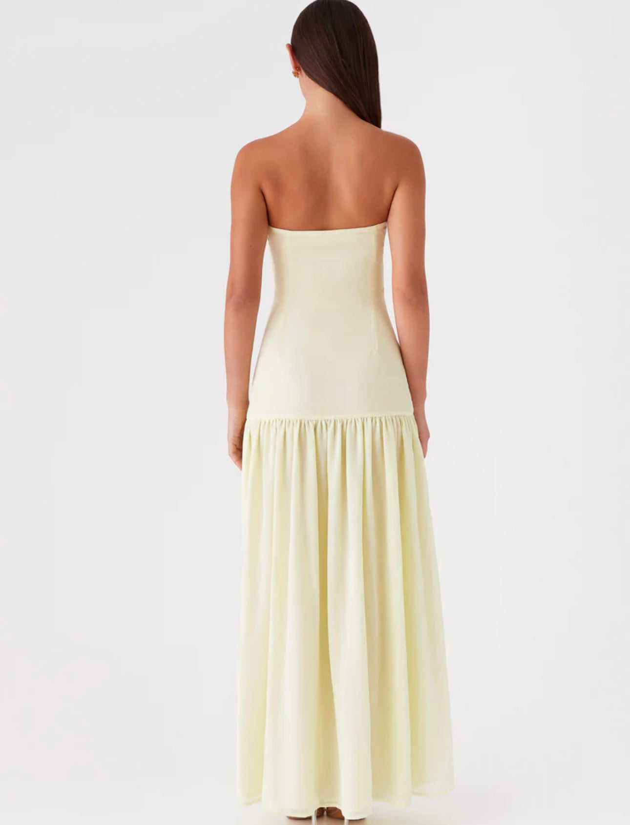 Peppermayo Eden Strapless Dress Yellow