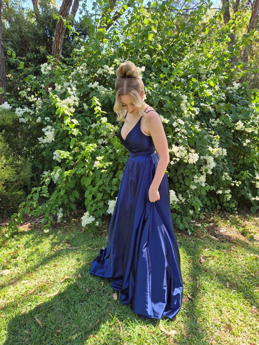 Faviana Princess Gown Navy