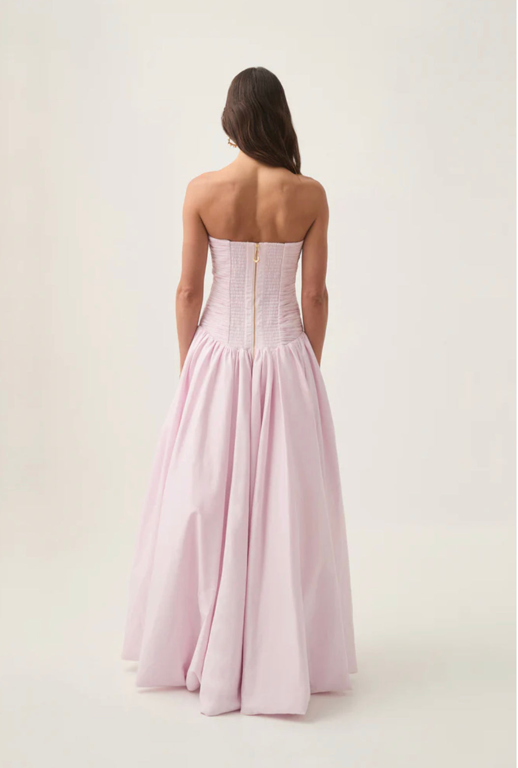 Aje Violette Bubble Hem Gown Baby Pink