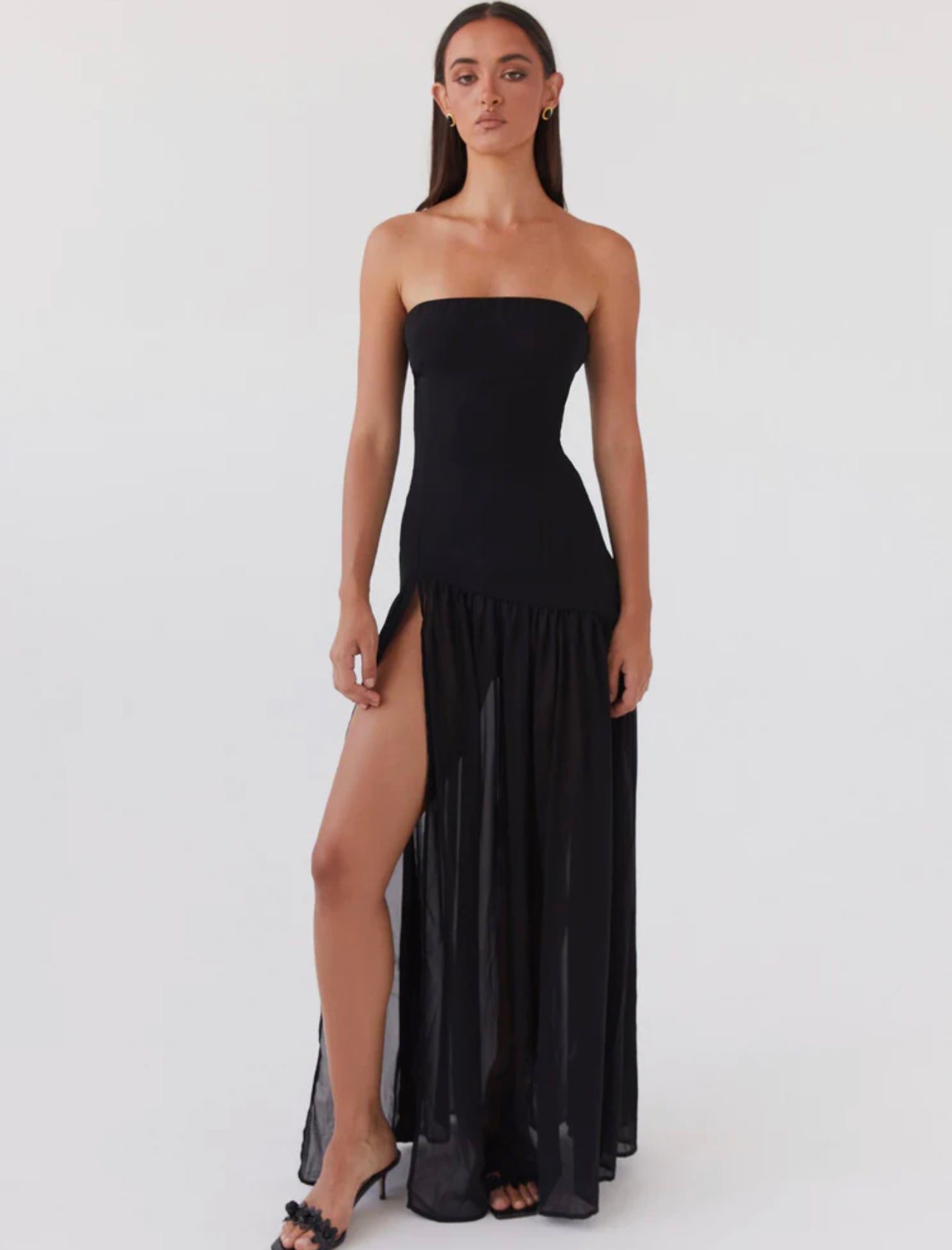 Peppermayo Eden Strapless Dress Black – Hire For A Night