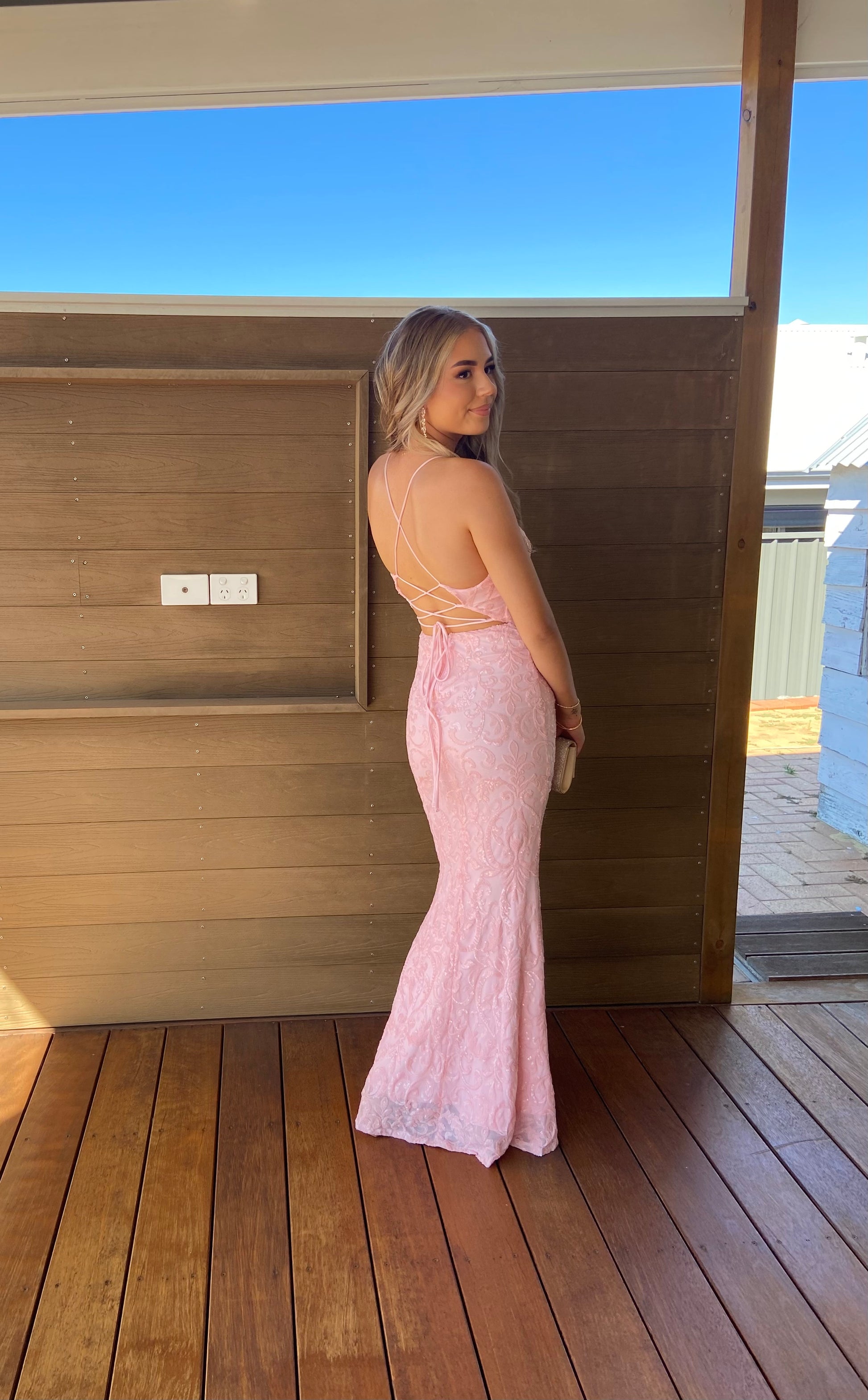 windsor pink prom dress Sequin Elegant Pink Prom Dresses Windsor Zipper Back Embellishment Windsor Bethanie Gown Pink