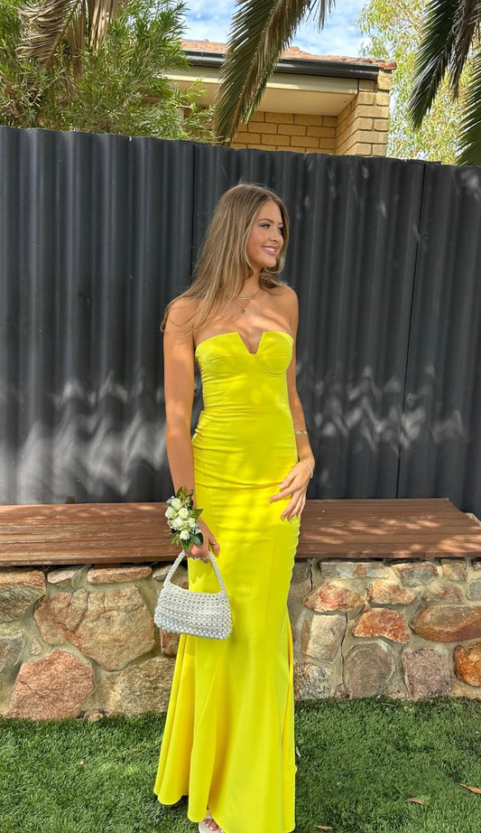 Sheike Eternity Strapless Gown Yellow