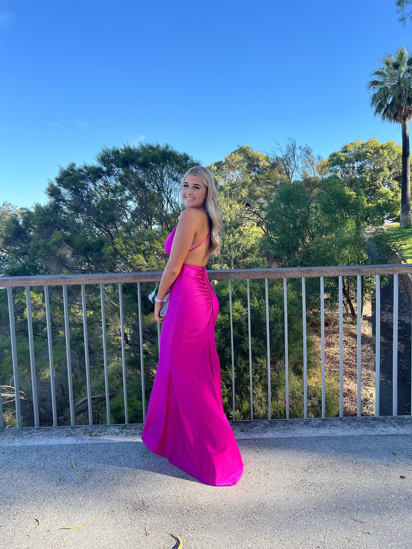 Custom Georgie Gown Hot Pink