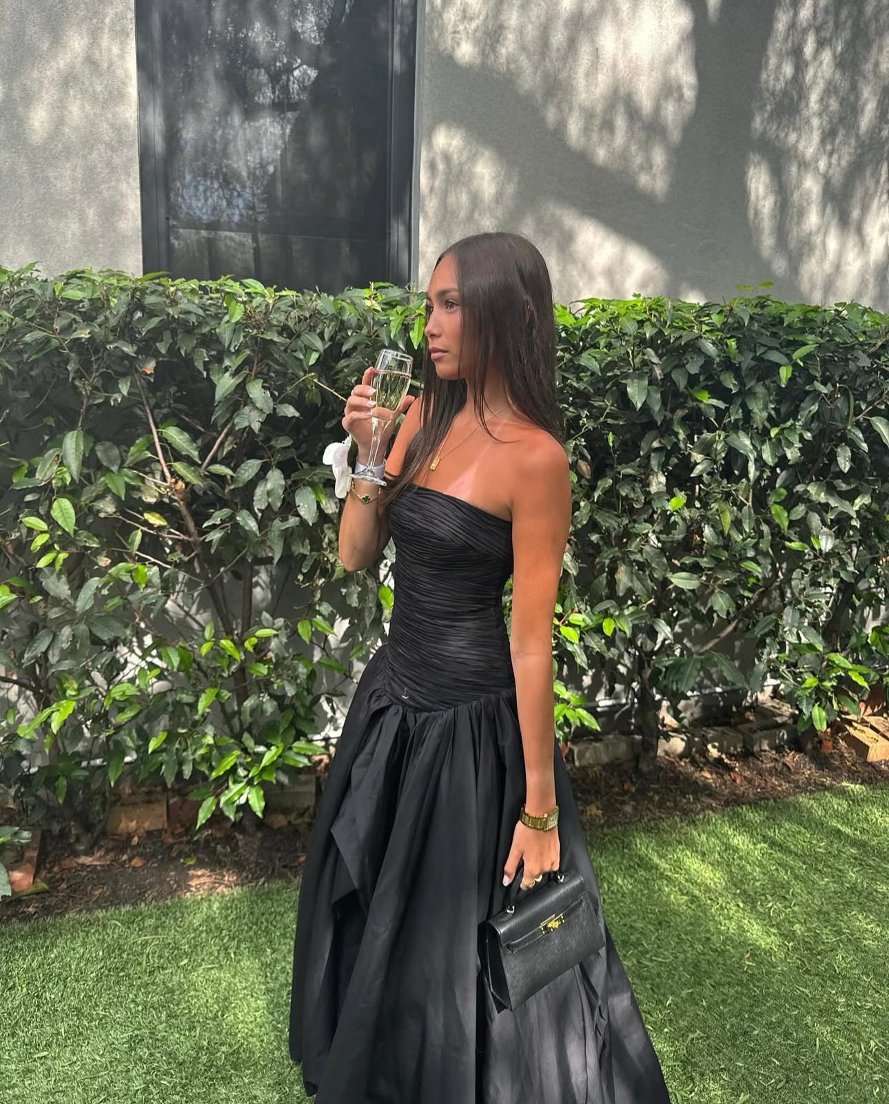 black aje bubble dress AJE 'Violette Bubble Hem' Maxi BLACK HONEY HIRE BOUTIQUE