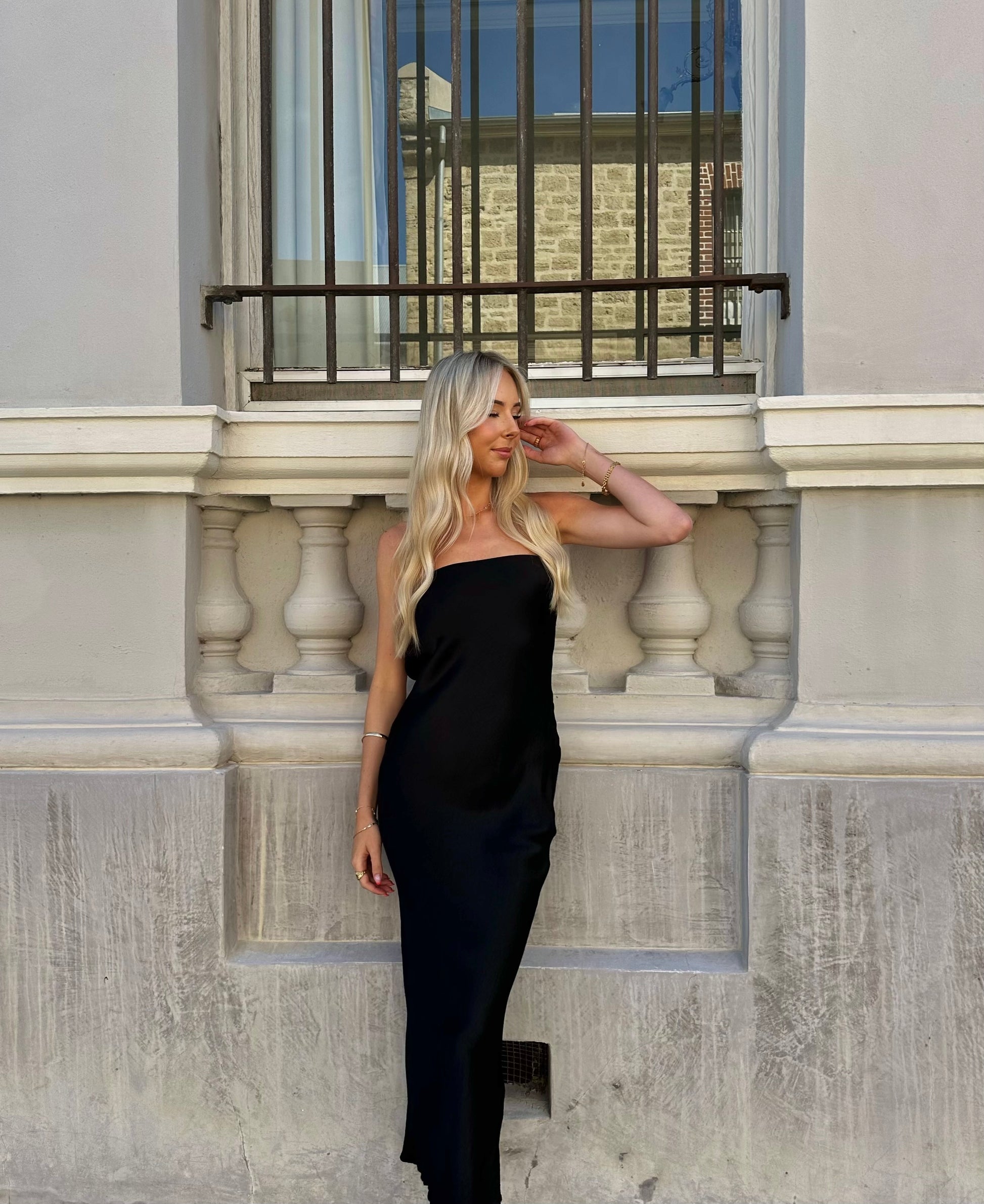 bec and bridge black linen dress Bec and Bridge Madeline Midi 100% Linen Black Cut-out Dress Size 4