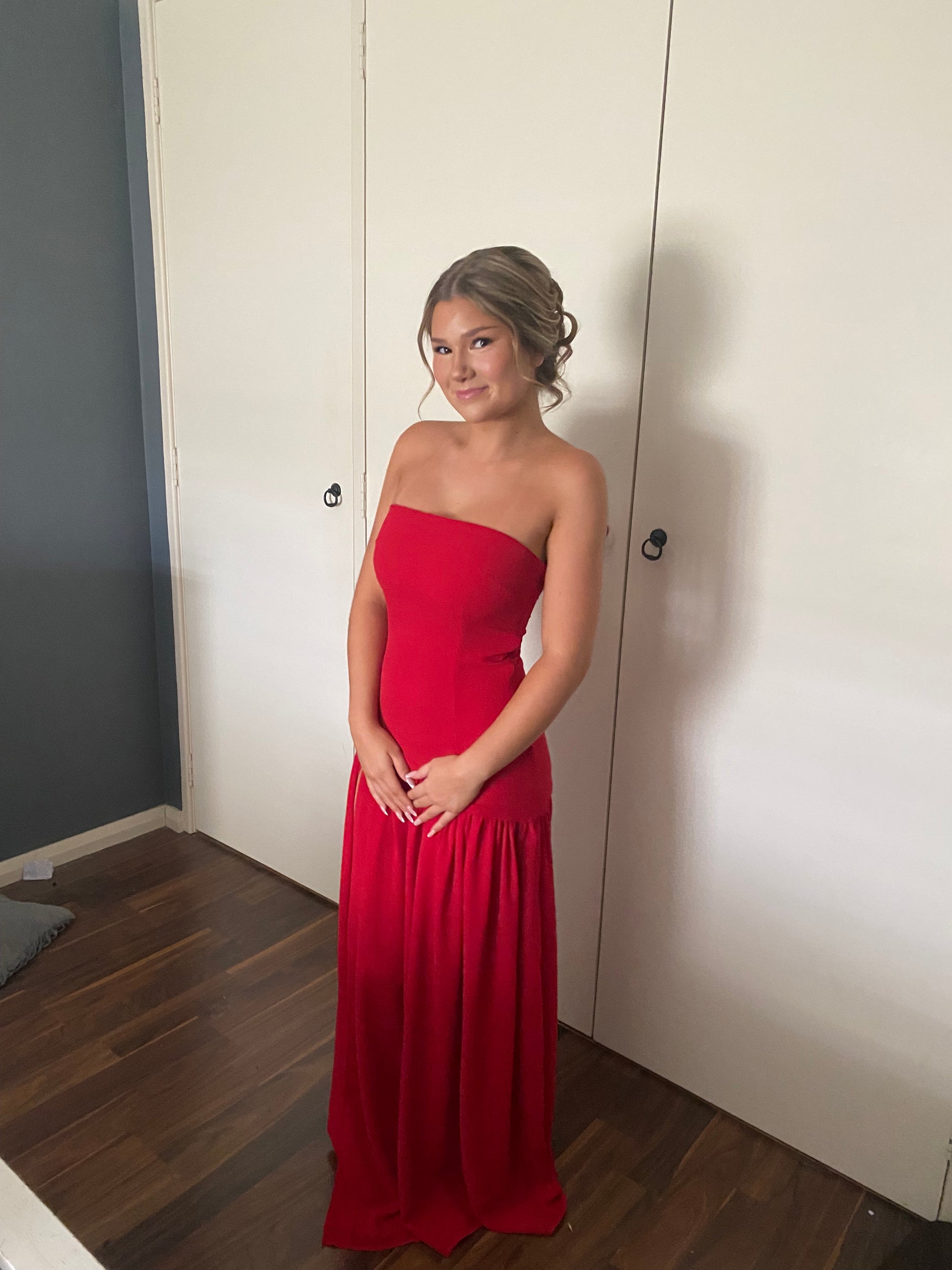 Peppermayo Eden Strapless Dress Red – Hire For A Night Peppermayo Eden Strapless Dress Red – Hire For A Night
