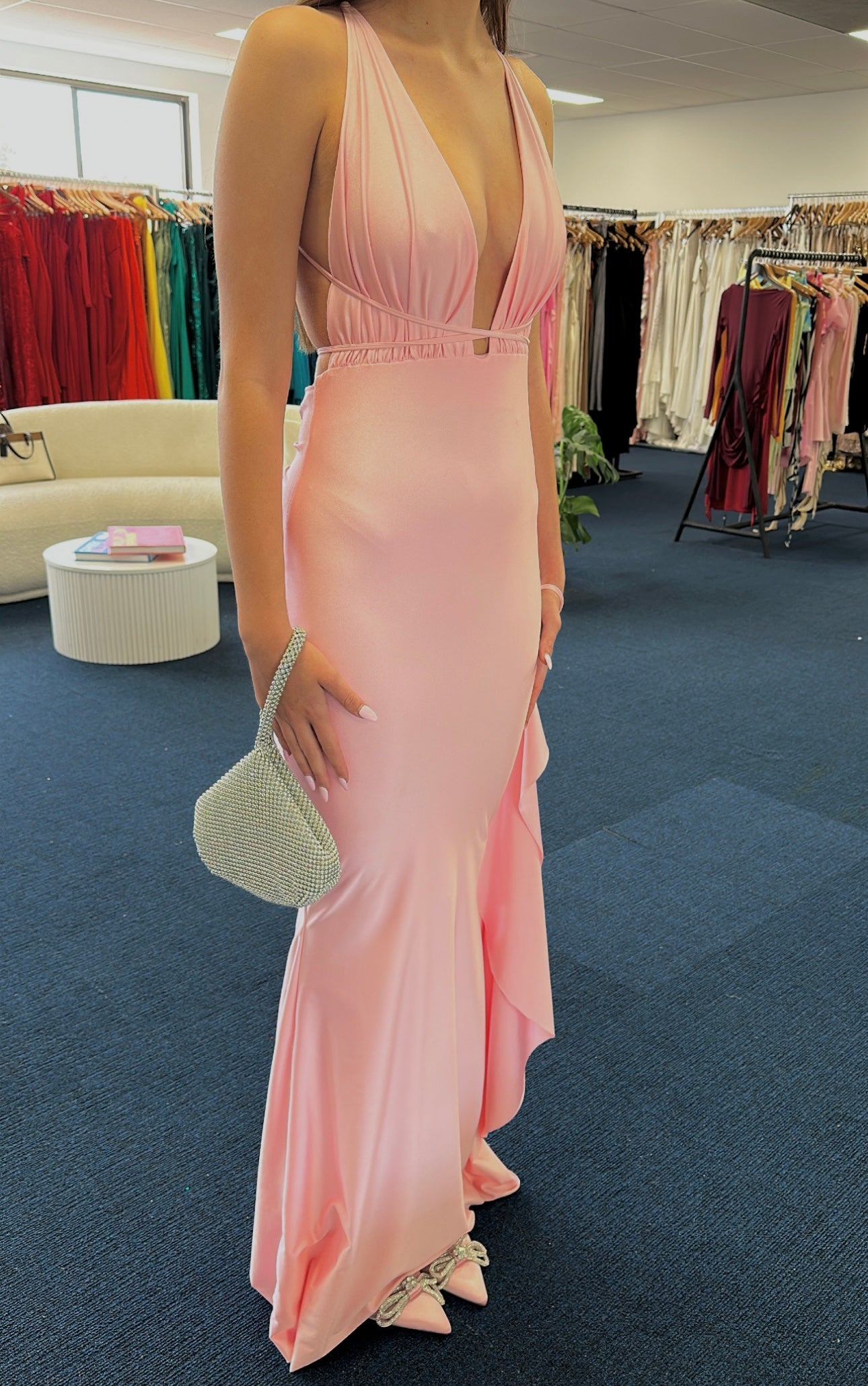 Custom Georgie Gown Train Floss Pink
