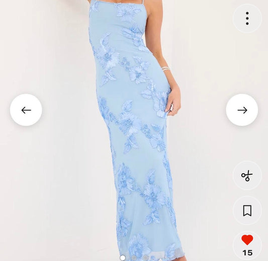 Luck & trouble blue floral dress