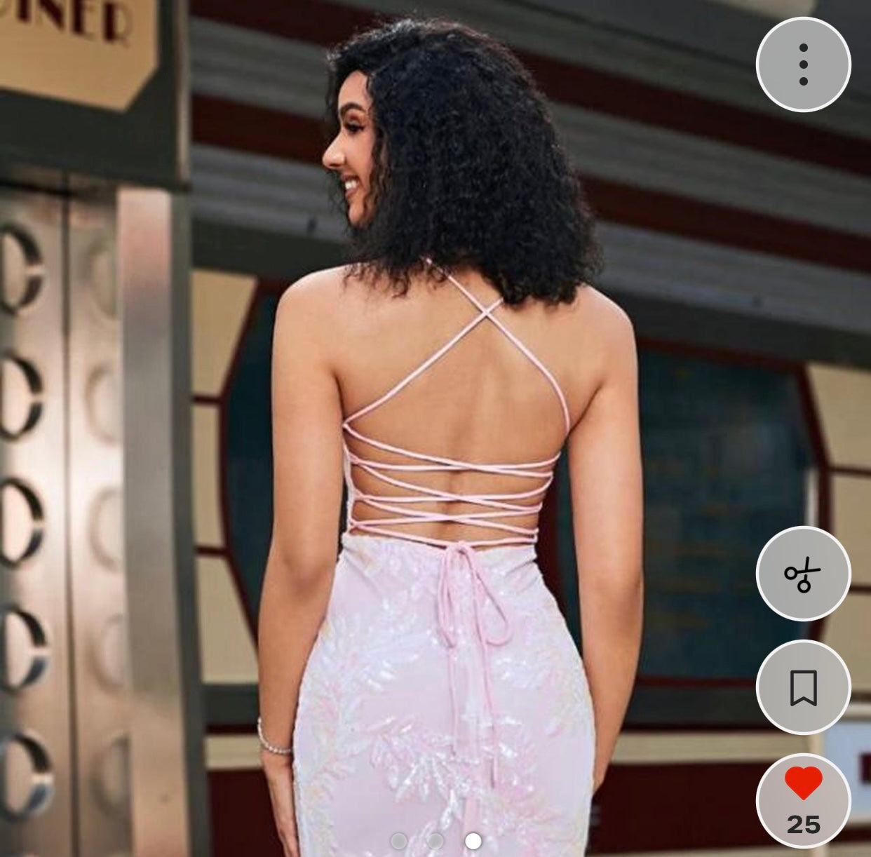 Zapaka pink sequin dress