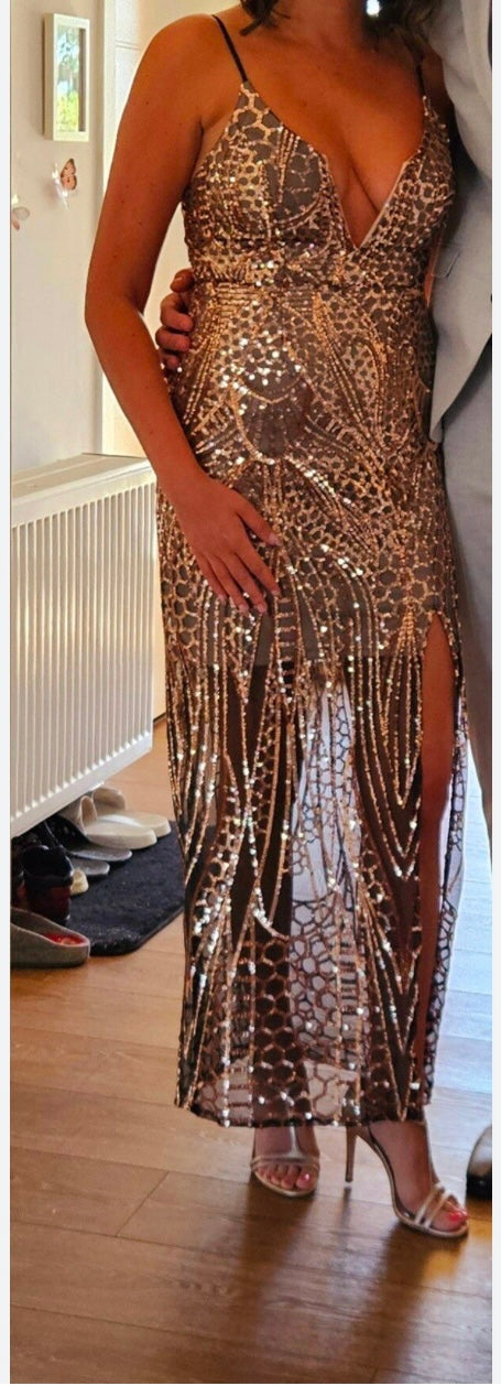 Angel Biba bronze sequin dress