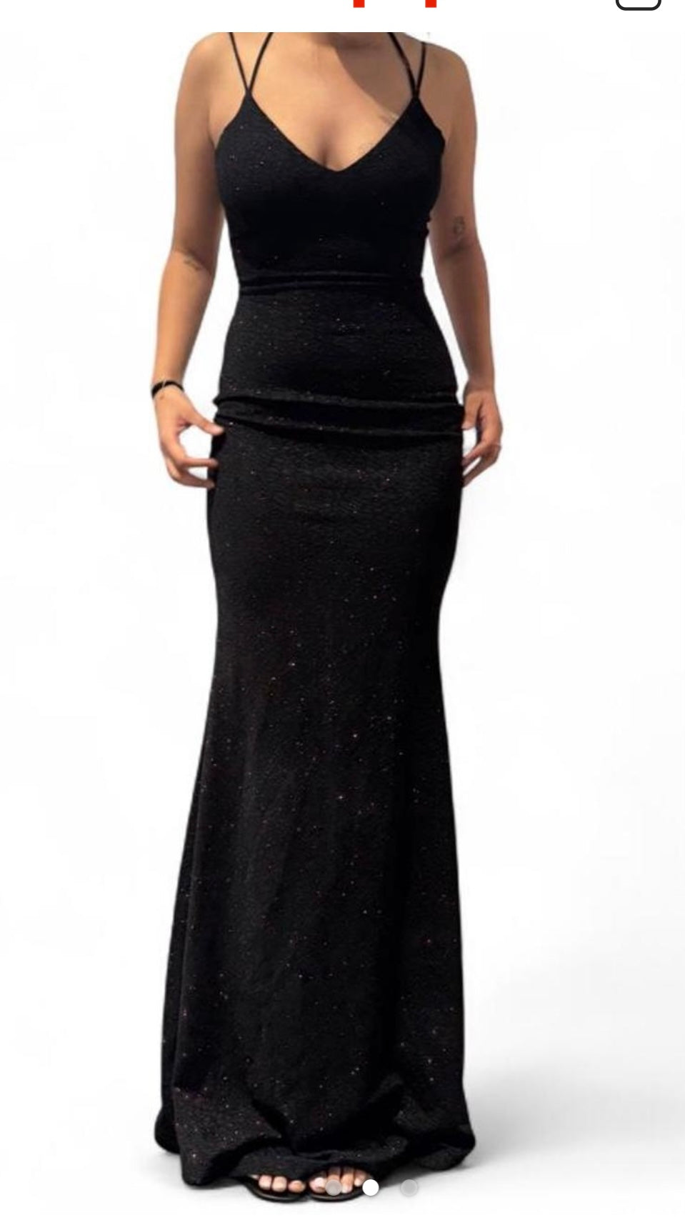 Windsor black glitter maxi