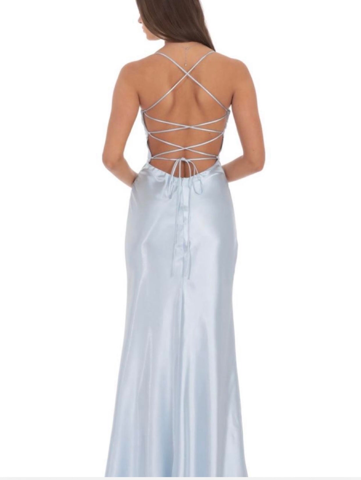 Lucy in the sky satin beaded maxi