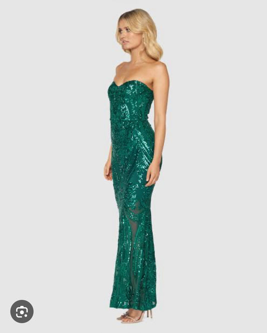 Pilgrim Melanie emerald gown