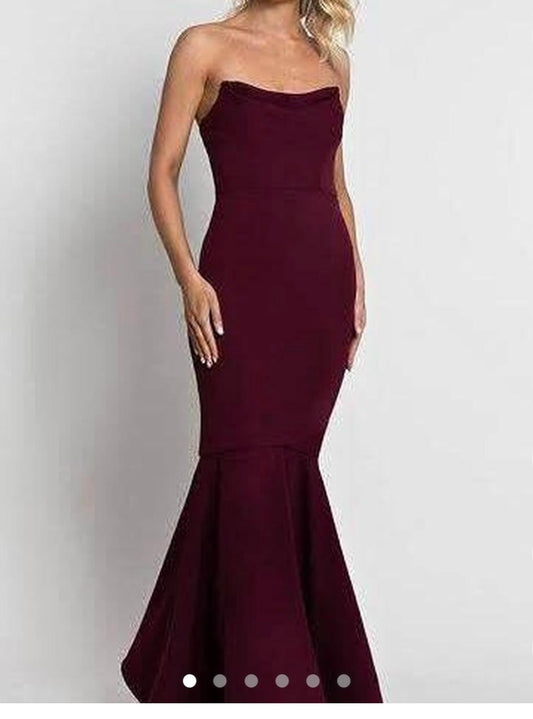 Bariano strapless mermaid gown