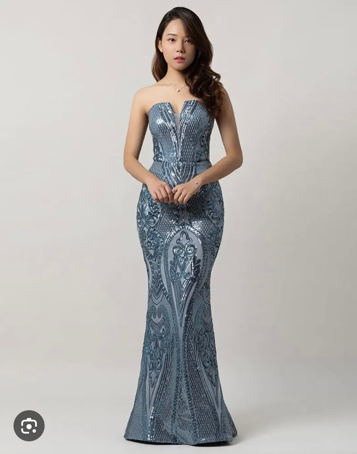 Bariano Maia sequin gown