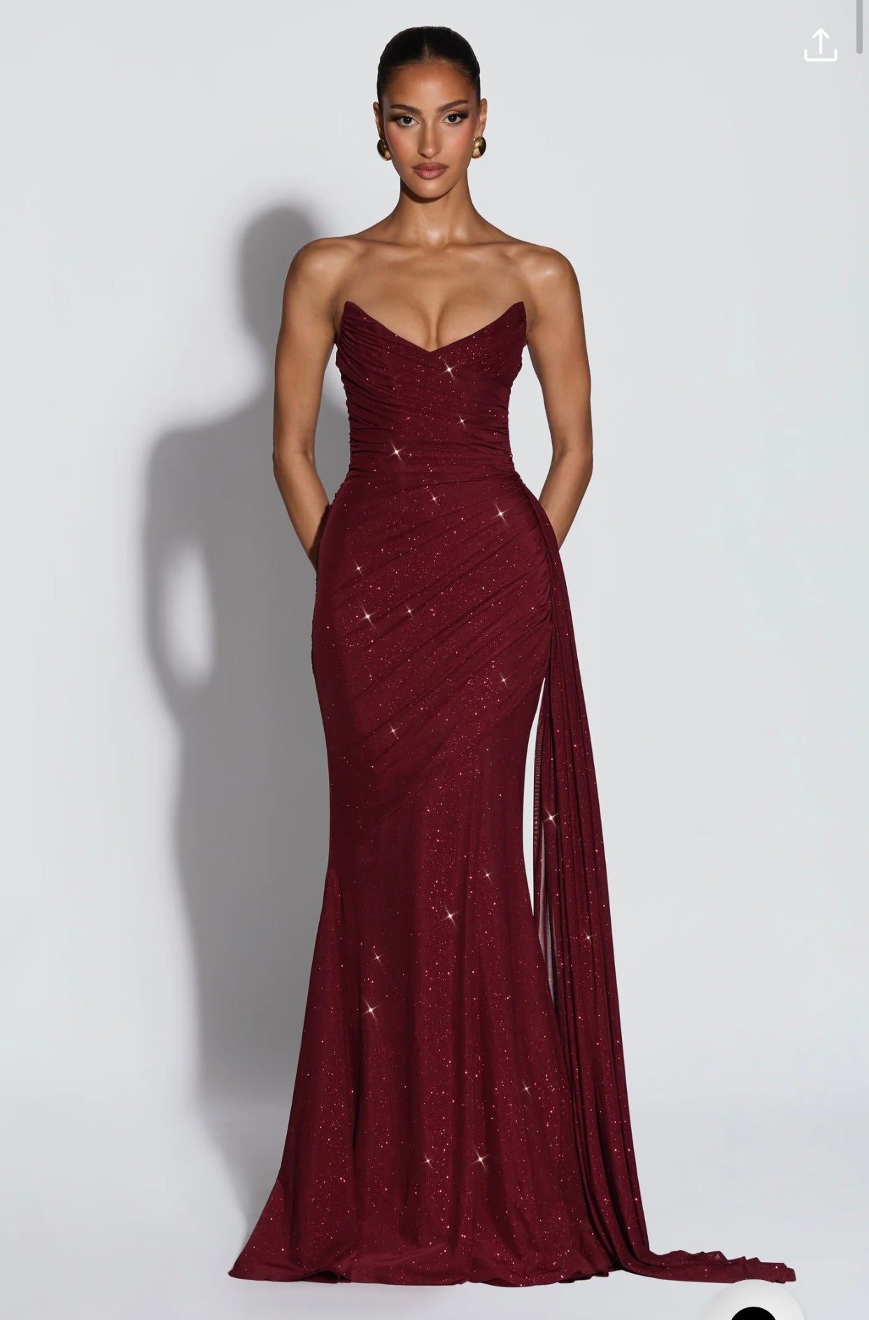 Babyboo Ashika burgundy gown